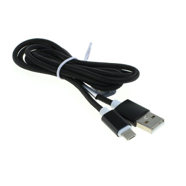 Datakabel 2in1 - iPhone / Micro-USB - Nylonhylsa - 1,0m - svart