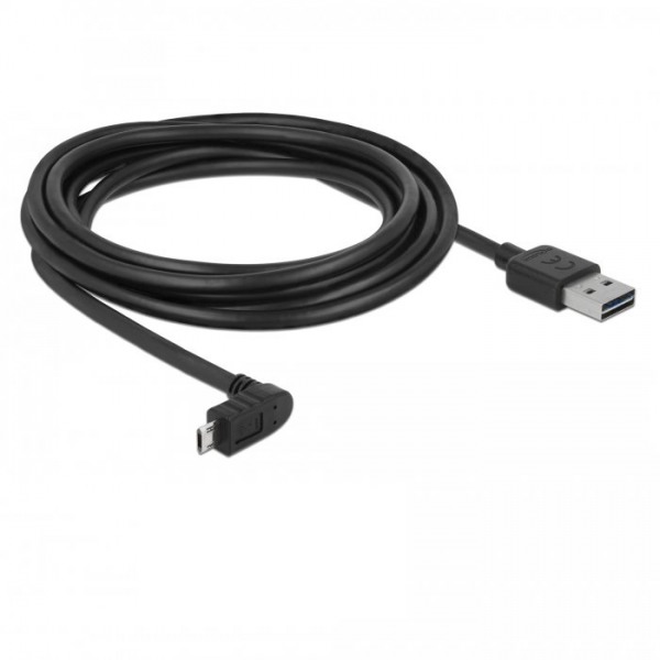 USB-laddningskabel datakabel 3m 90° f. Garmin Varia RVR315